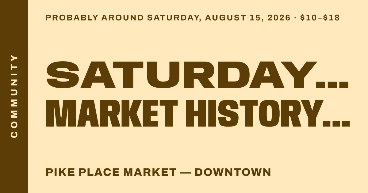 Saturday Morning Market History Tours