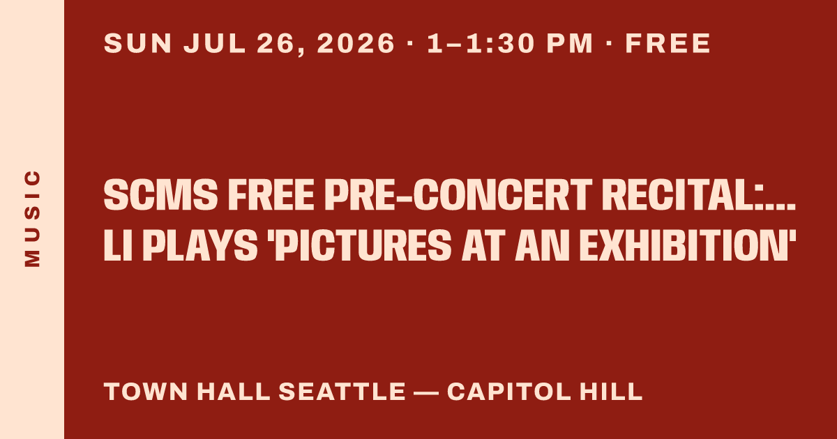 SCMS Free Pre-Concert Recital: George Li plays 'Pictures at an Exhibition'