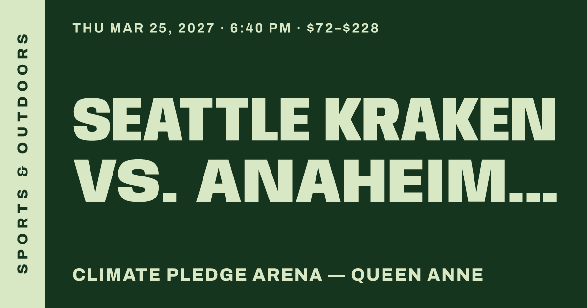 Seattle Kraken vs. Anaheim Ducks
