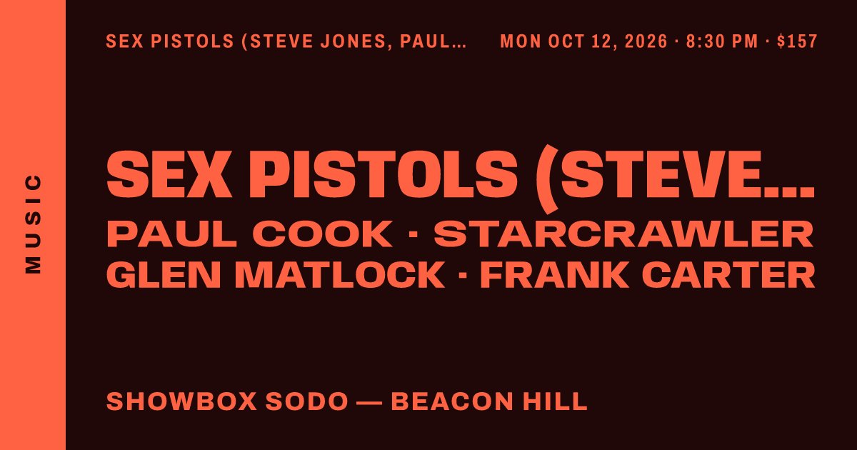 Sex Pistols (Steve Jones, Paul Cook, Glen Matlock) featuring Frank Carter with Starcrawler