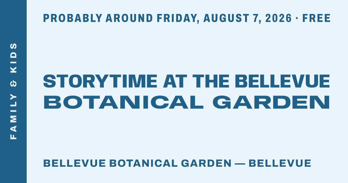Storytime at the Bellevue Botanical Garden