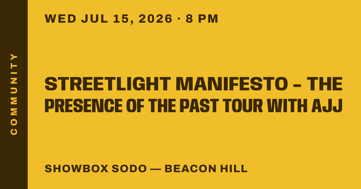 Streetlight Manifesto - The Presence of the Past Tour with AJJ