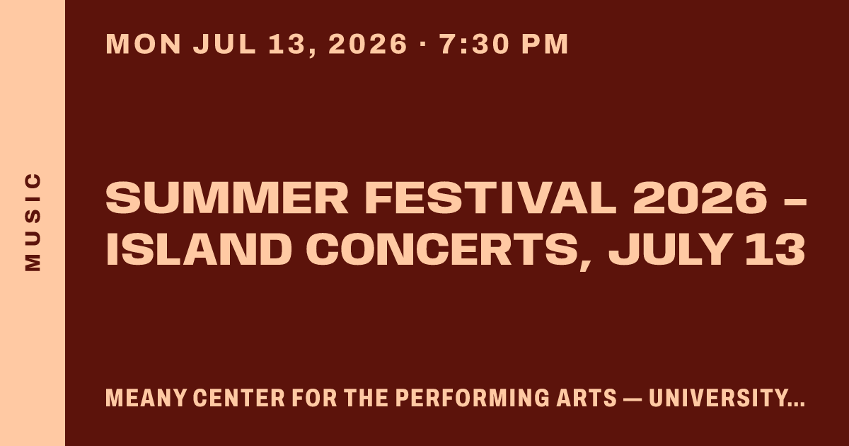 Summer Festival 2026 - Island Concerts, July 13
