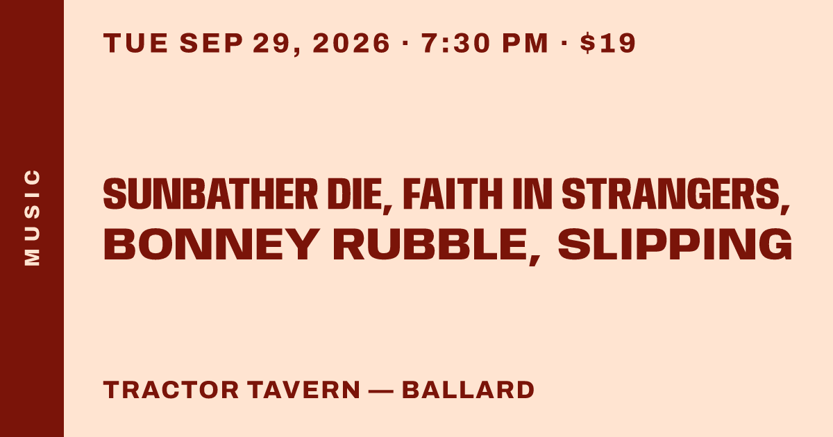 Sunbather Die, Faith in Strangers, Bonney Rubble, Slipping