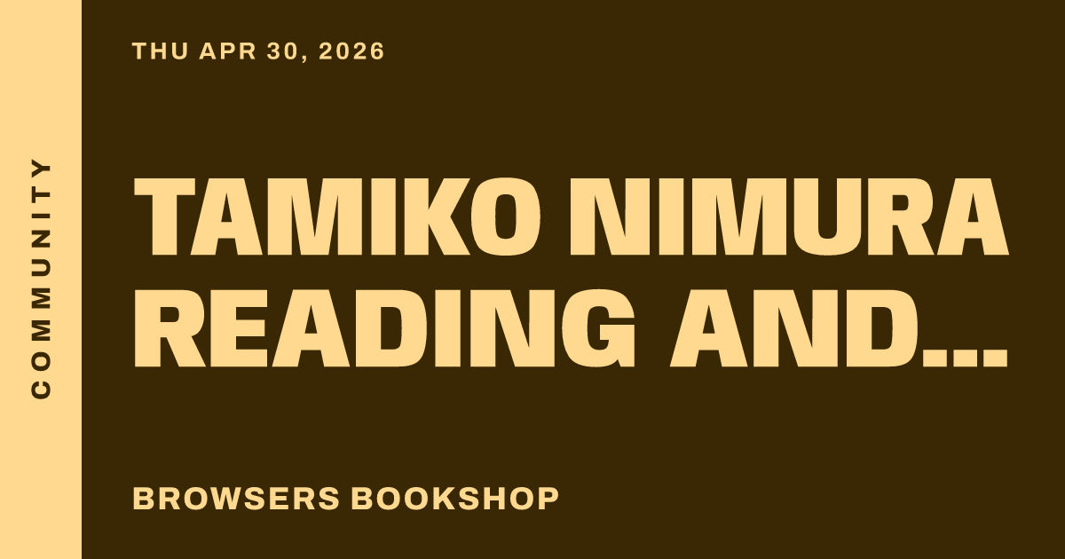 Tamiko Nimura Reading and Signing