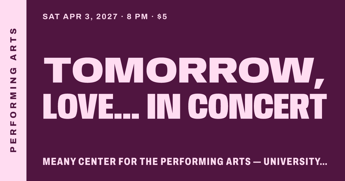 Tomorrow, Love... in Concert