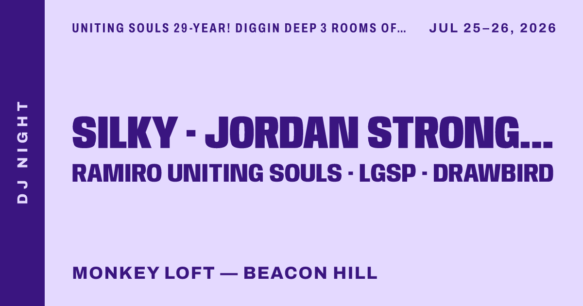 Uniting Souls 29-Year! Diggin Deep 3 rooms of music