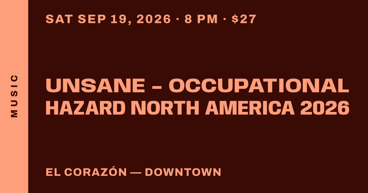 UNSANE - Occupational Hazard North America 2026