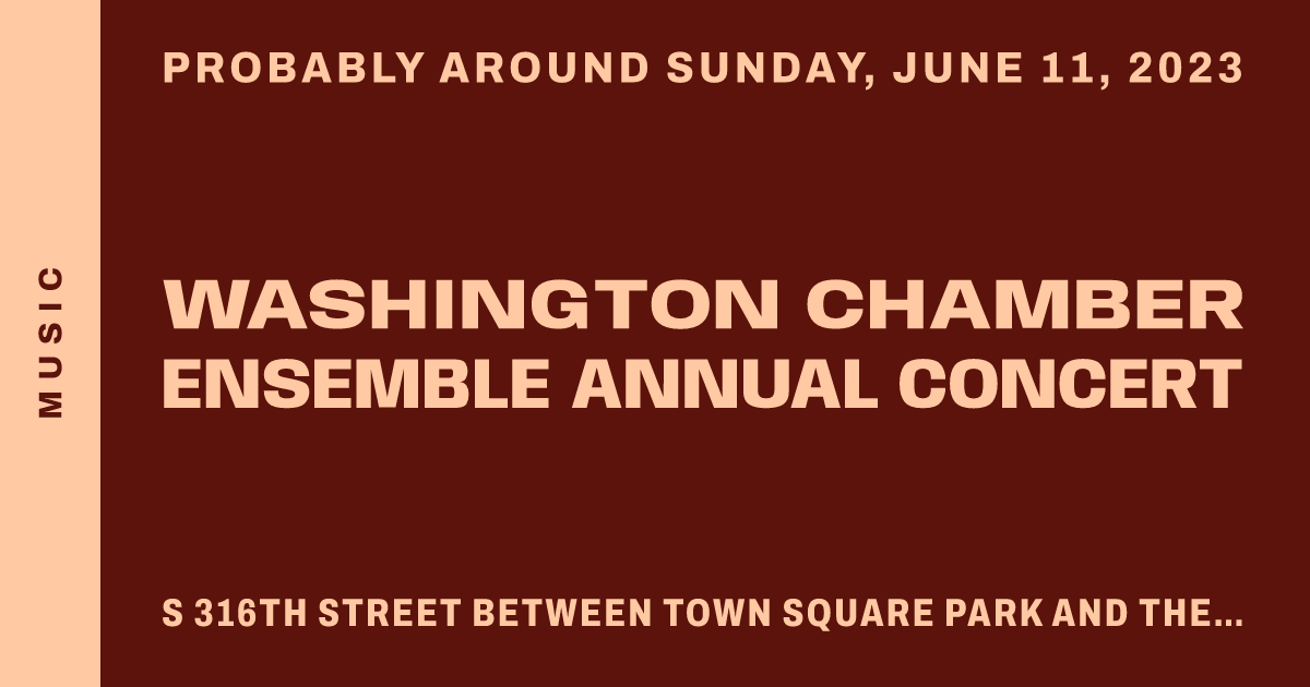 Washington Chamber Ensemble Annual Concert