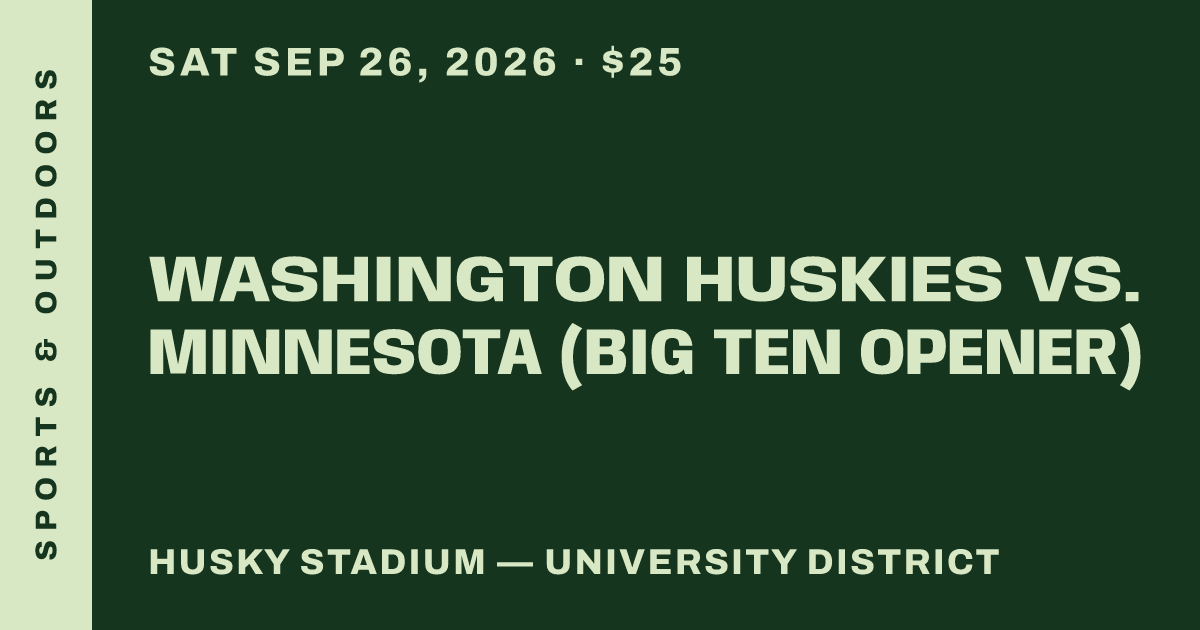 Washington Huskies vs. Minnesota (Big Ten Opener)