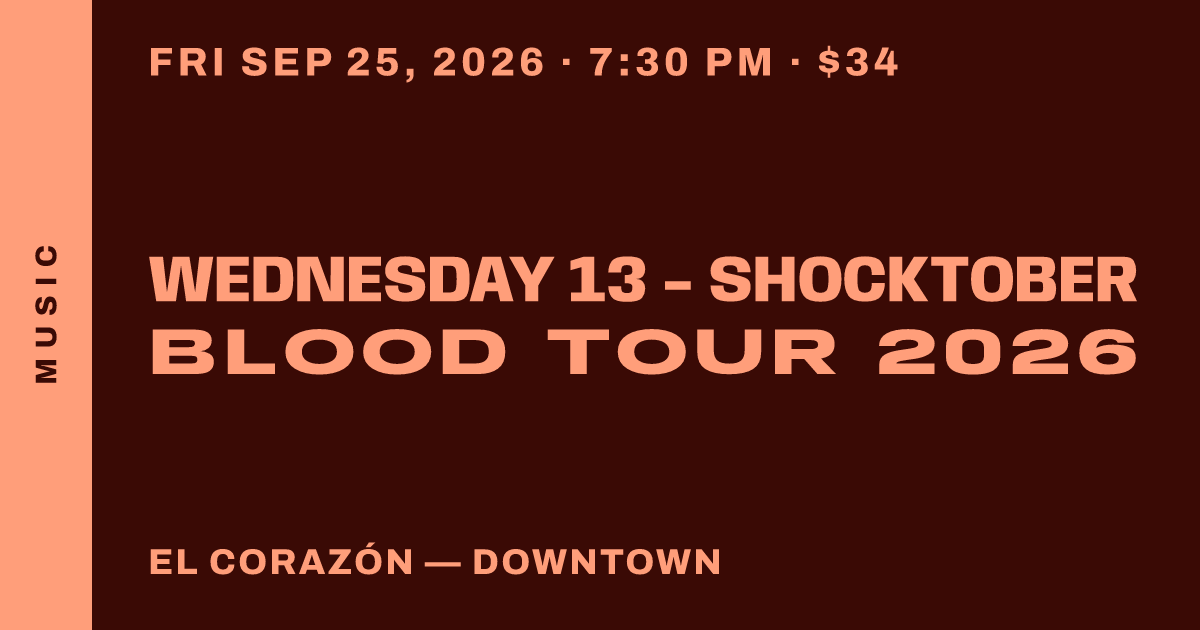 Wednesday 13 - Shocktober Blood Tour 2026