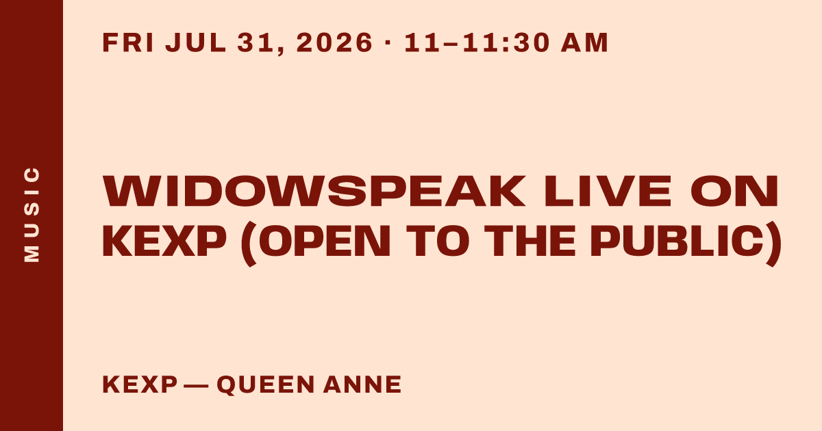 Widowspeak LIVE on KEXP (OPEN TO THE PUBLIC)