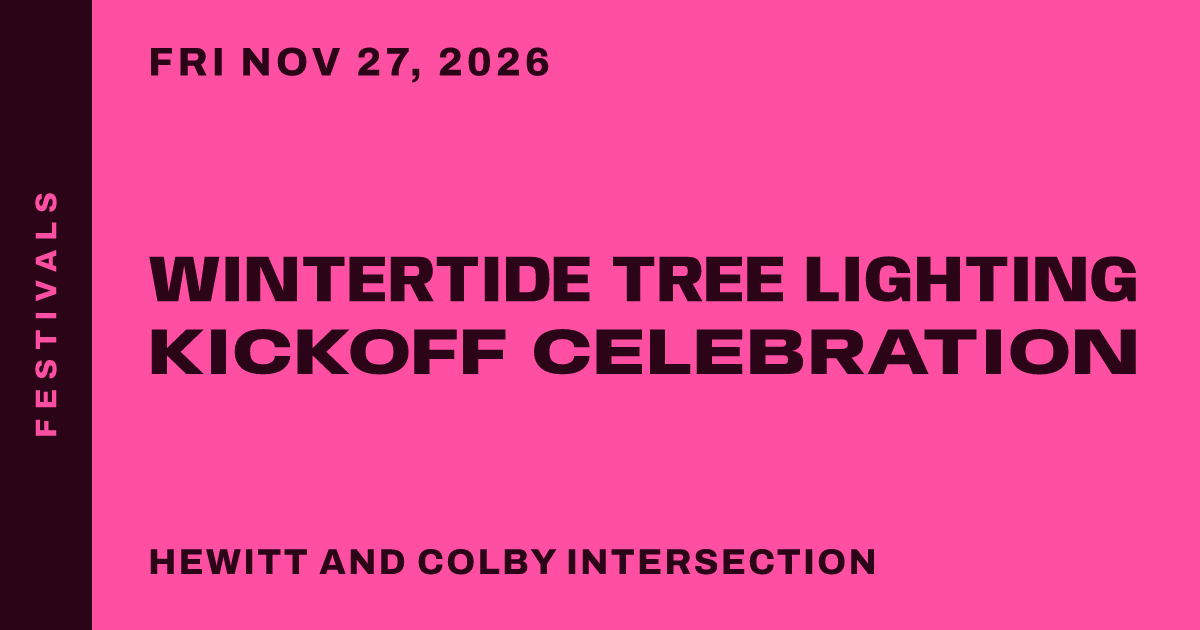Wintertide Tree Lighting Kickoff Celebration