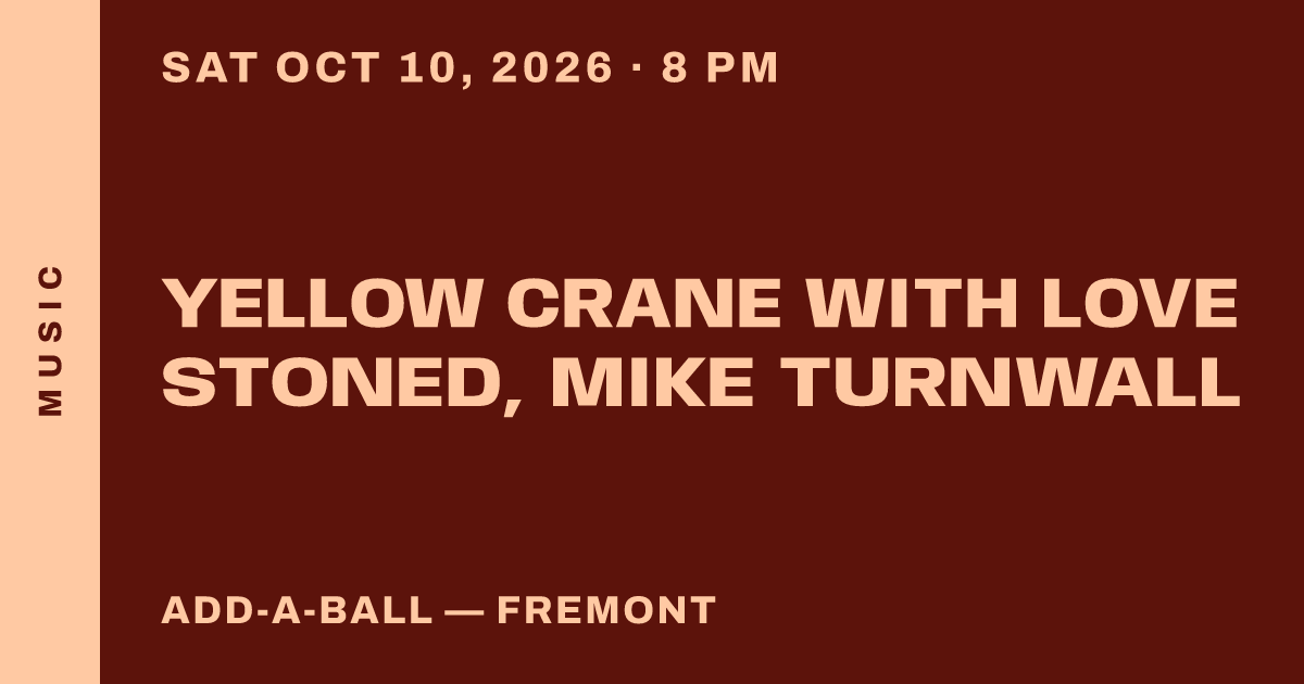 Yellow Crane with Love Stoned, Mike Turnwall